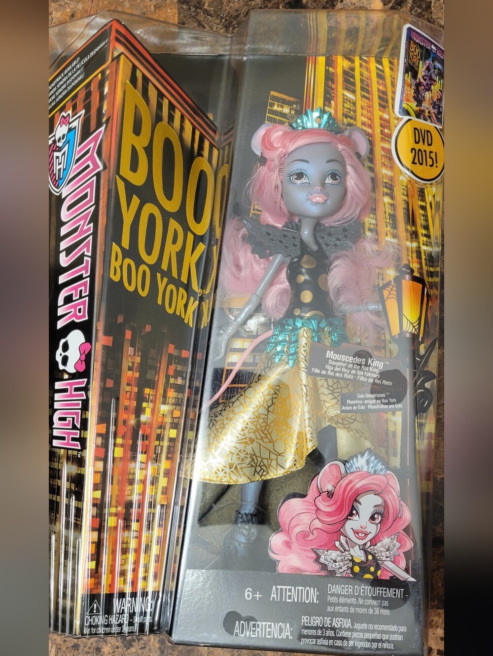 G1 Monster High Mouscedes King Boo York NIB